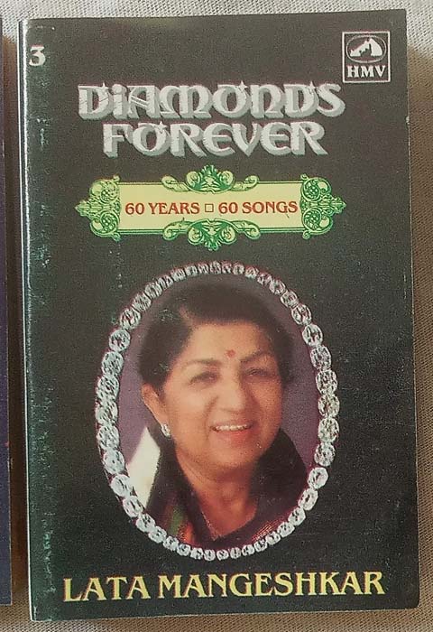 Diamond Forever 60 Year 60 Somgs Lata Mangeshkar vol 1,2,3,4 Hindi Audio Cassette (3)