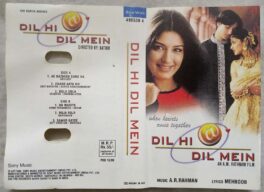 Dil Hi Dil Mein Hindi Audio Cassette By A.R. Rahman..