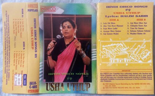 Hindi Disco Songs By Usha Uthup Hindi Audio Cassette
