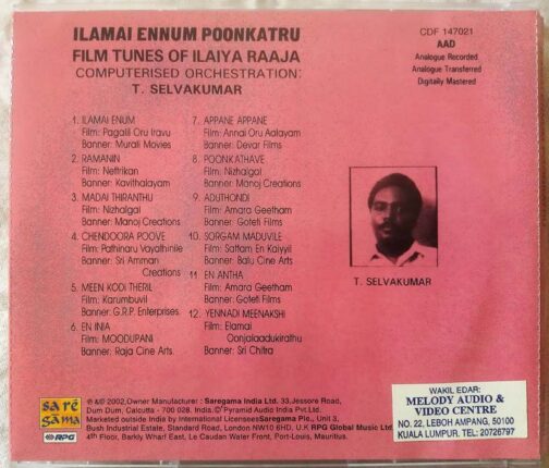 Ilamai Ennum Poonkatru Film Tunes of Ilaiyaraaja Tamil Audio cd (1)