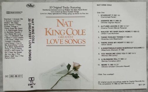 Nat King Cole Greatest Love Song Audio Cassette