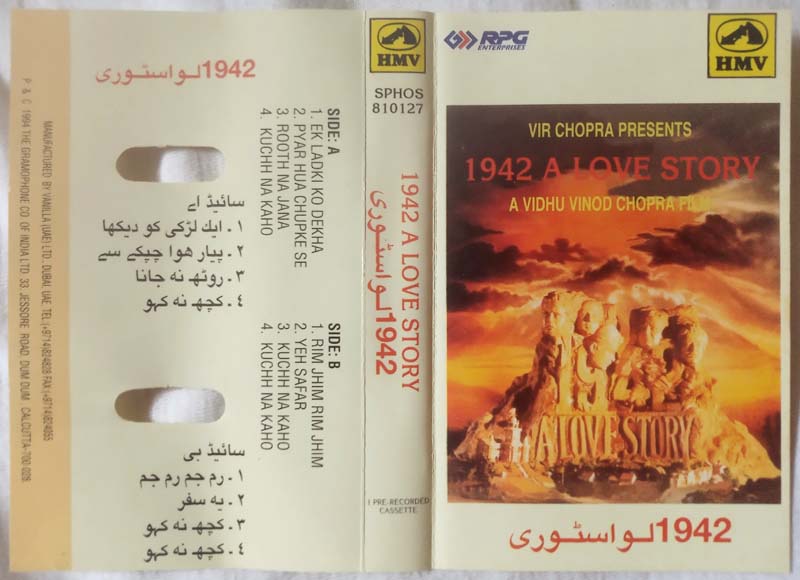 1942 love story Hindi Audio Cassette By R.D. Burman