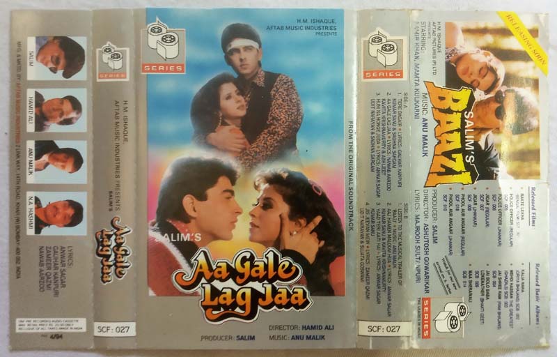 Aa Gale Lag Jaa Hindi Audio Cassette By Anu Malik.