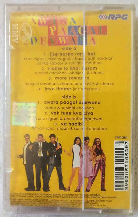 Awara Paagal Deewana Hindi Audio Cassette By Anu Malik (1)
