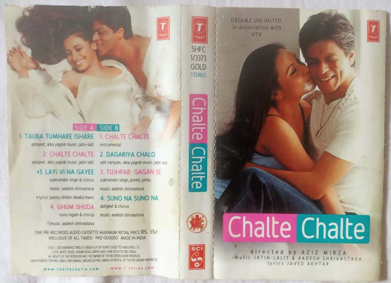 Chalte Chalte Hindi Audio Cassettes By Jatin Lalit