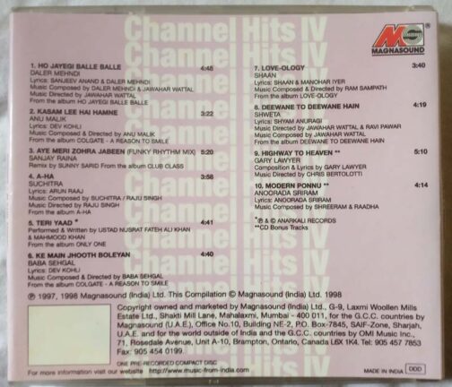 Channel Hits 4 Hindi Audio cd (1)