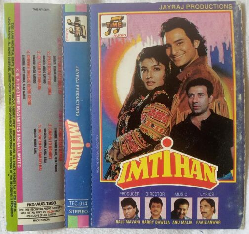 Imtihan Hindi Audio Cassette By Anu Malik..