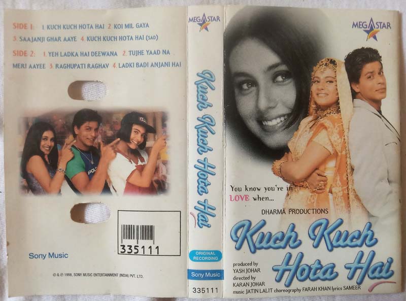 Kuch Kuch Hota Hai Hindi Audio Cassette By Jatin Lalit