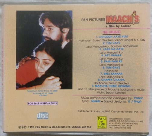 Maachis Hindi Audio cd By Vishal Bhardwaj (1)