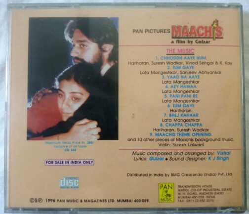 Maachis Hindi Audio cd By Vishal Bhardwaj (1)