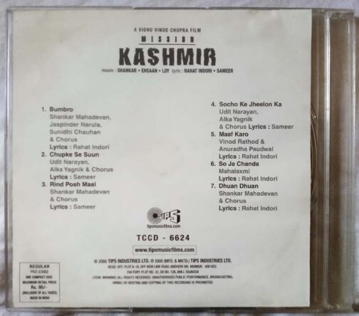 Mission Kashmir Hindi Audio Cd by Shankar – ehsaan Loy (1)