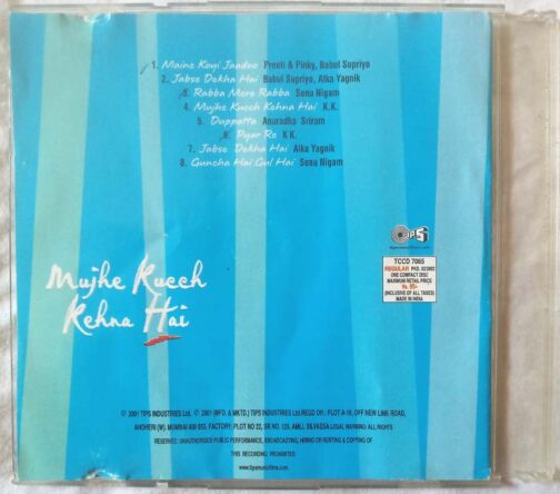 Mujhe Kuch Kehna Hai Hindi Audio CD By Anu Malik (1)