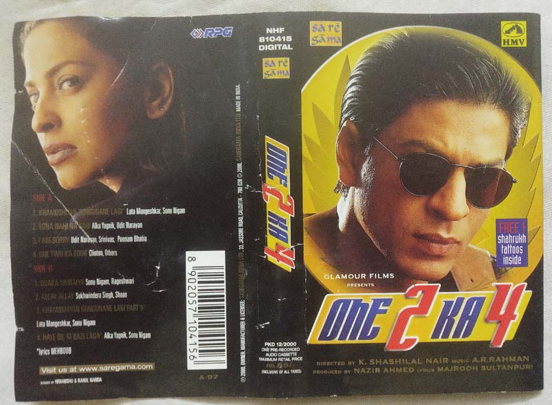 One 2 Ka 4 Hindi Audio Cassette By A.R Rahman