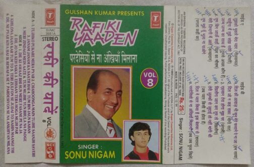 Rafi Ki Yaaden Vol 8 Singer Sonu Nigam Hindi Audio Cassette