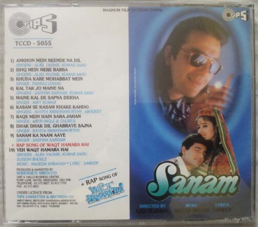 Sanam Hindi Audio Cd By Anand Milind (2)