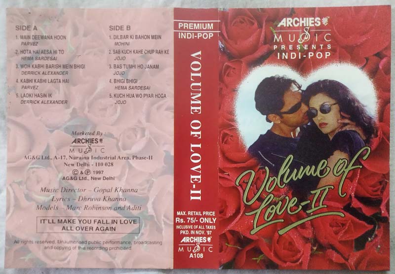 Volume of Love 2 Hindi Audio Cassette