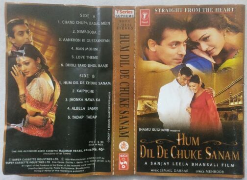 Hum Dil De Chuke Sanam Hindi Audio Cassette By Ismail Darbar
