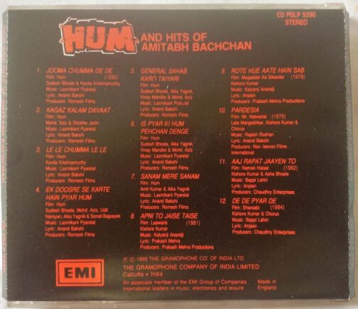 Hum and Hits of Amitabh Bachchan Hindi Audio Cd (1)