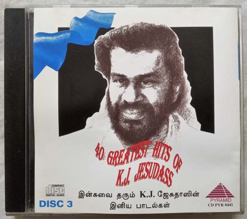 40 Greatest Hits of K.J.Jesudas Disc 1,2,3 Tamil Audio Cd (3)