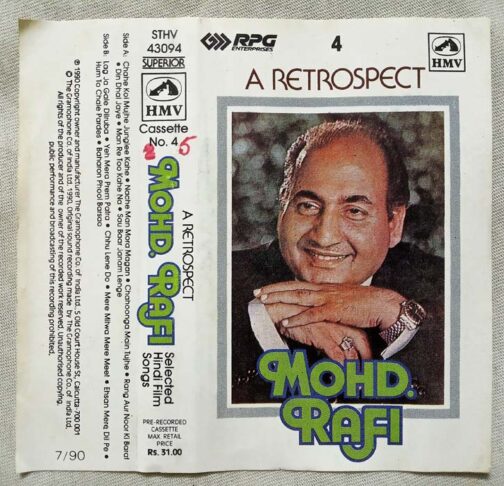 A Retrospet Mohd Rafi Vol 4 Hindi Audio Cassette