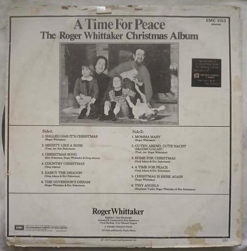 A Time for peace the Roger Whittaker Christmas Album LP Vinyl Record (1)