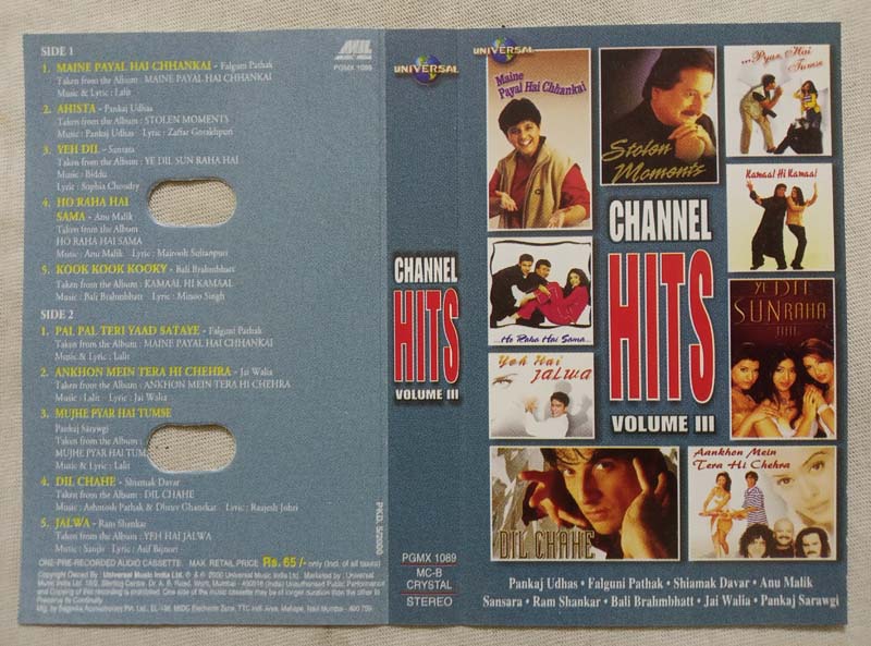 Channel Hits Vol 3 Hindi Audio Cassette