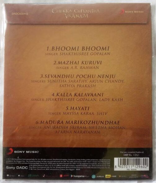 Chekka Chivantha Vaanam Tamil Audio CD By A.R. Rahman (1)
