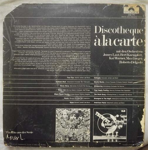 Discotheque Alacarte LP Vinyl Record (1)