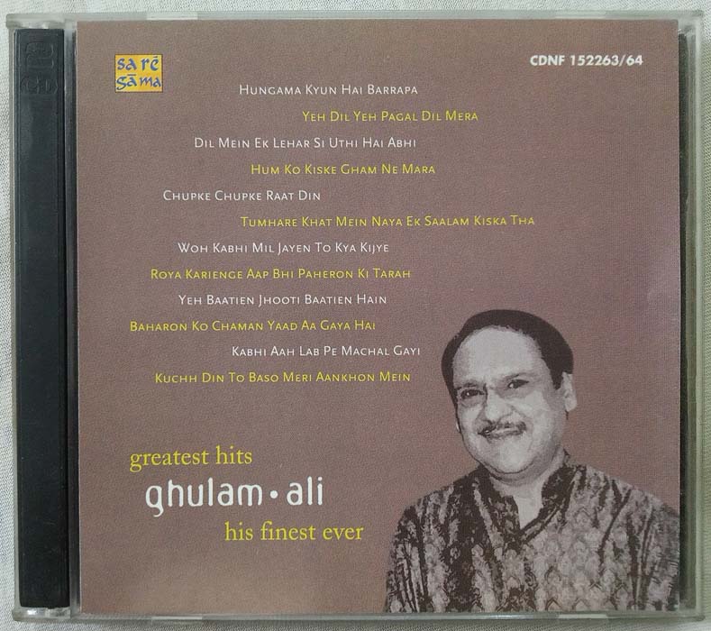 Greatest Hits Ghulam Ali His Finest Ever Hindi Audio Cd (2)