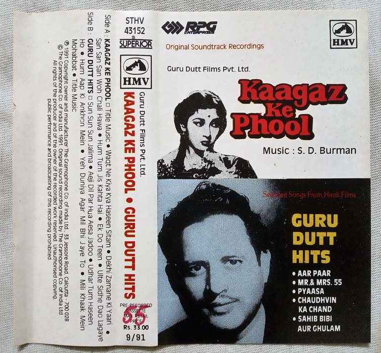 Kaagaz Ka Phool - Guru Dutt Hits Hindi Audio Cassette