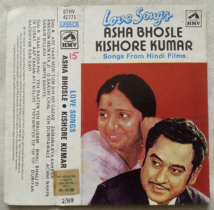 Love Songs Asha Bhosle Kishore Kumar Hindi Audio Cassette