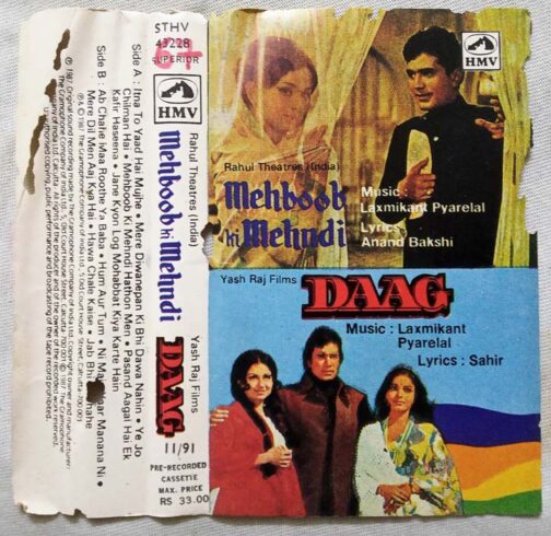 Mehboob Ki Mehndi - Daag Hindi Audio Cassette By Laxmikant Pyarelal