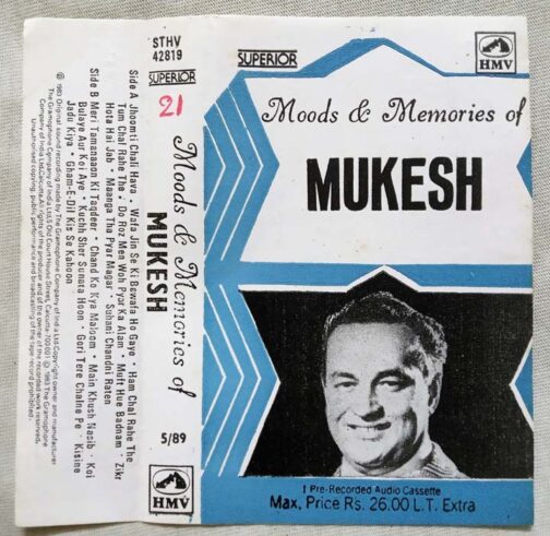 Moods & Memoriesof Mukesh Hindi Audio Cassette