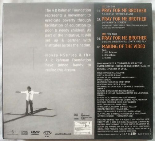 Pray For Me Brother A.R.Rahman English Audio CD (1)