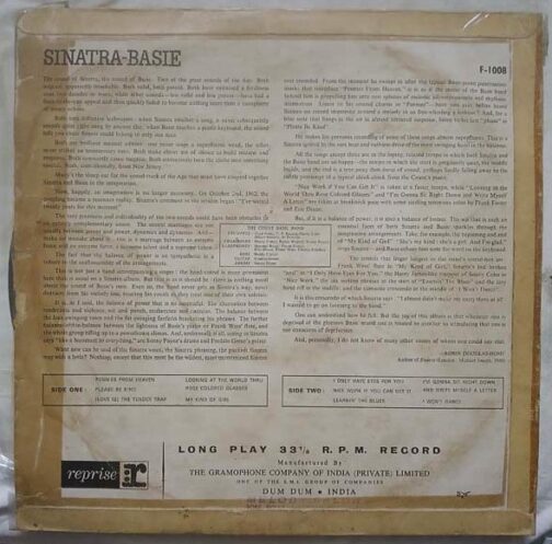 Sinatra Basie an Historic Musical First LP Vinyl Record (1)