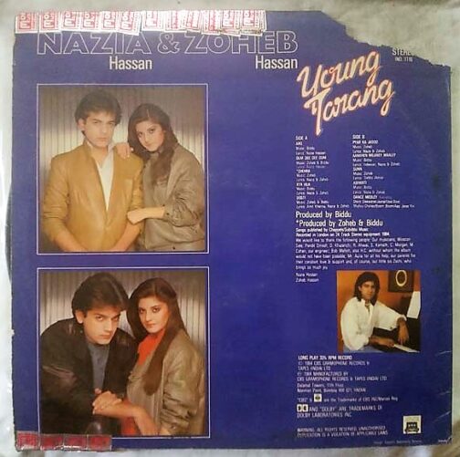Young Tarang Nazia & Zoheb Hassan Hindi LP Vinyl Record (1)