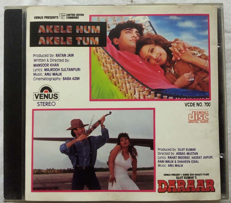 Akele Hum Akele Tum - Daraar Hindi Audio CD By Anu Malik (2)