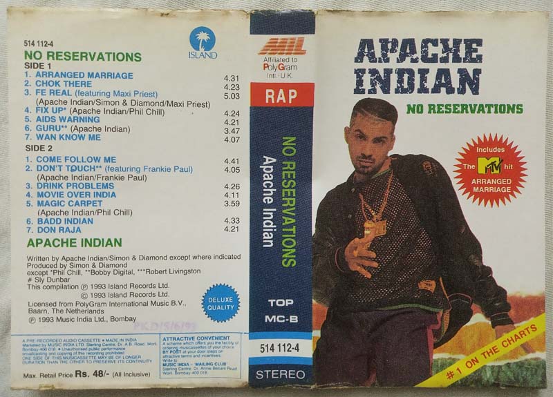 Apache Indian No Reservations Audio Cassette