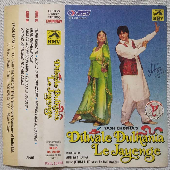 Dilwale Dulhania Le Jayenge HindI Audio Cassette By Jatin–Lalit (2)