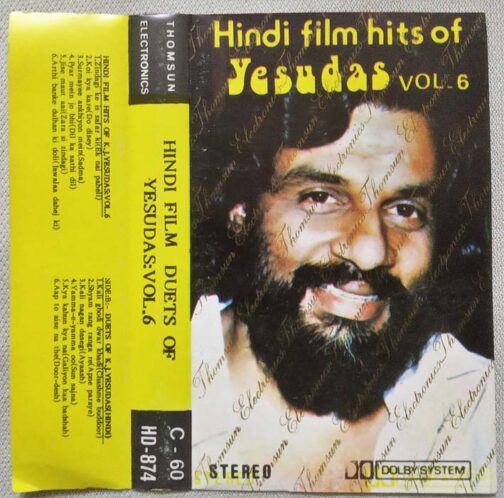 Hindi Film Hits of Yesudas Vol 6 Hindi Audio Cassette