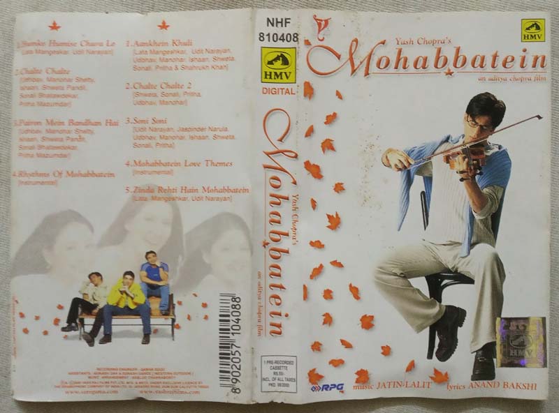 Mohabbatein Hindi Audio Cassette By Jatin Lalit