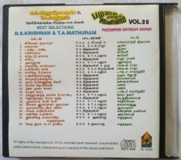 N.S.Krishnan & T.A. Madhuram Pazhamai Entrum Inimai Vol 28 Tamil Audio CD