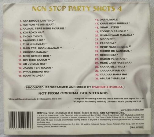 Non Stop Party Shots 4 Hindi Audio CD (1)