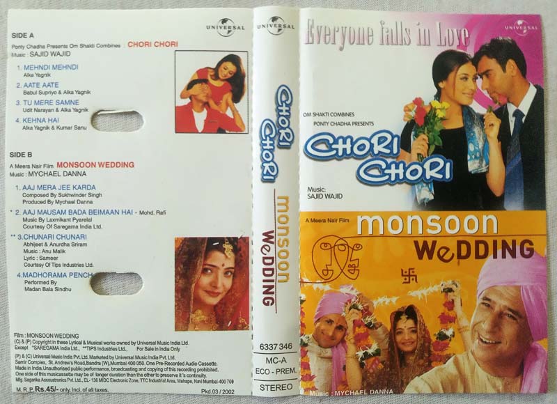 Chori Chori - Monson Wedding Hindi Audio Cassete