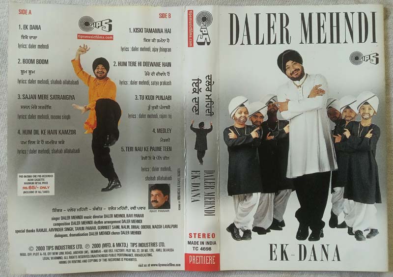 Daler Mehndi Ek Dana Hindi Audio Cassete