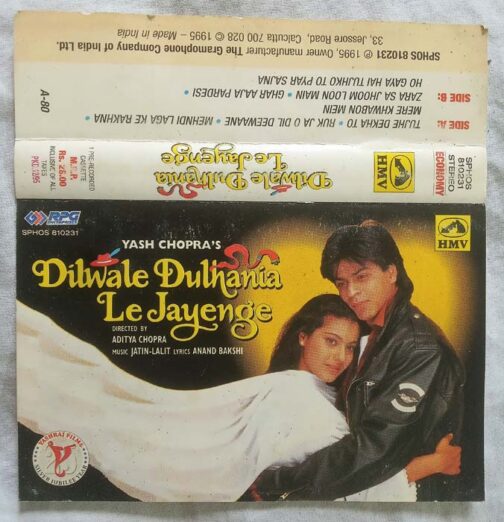 Dilwale Dulhania Le Jayenge HindI Audio Cassette By Jatin–Lalit