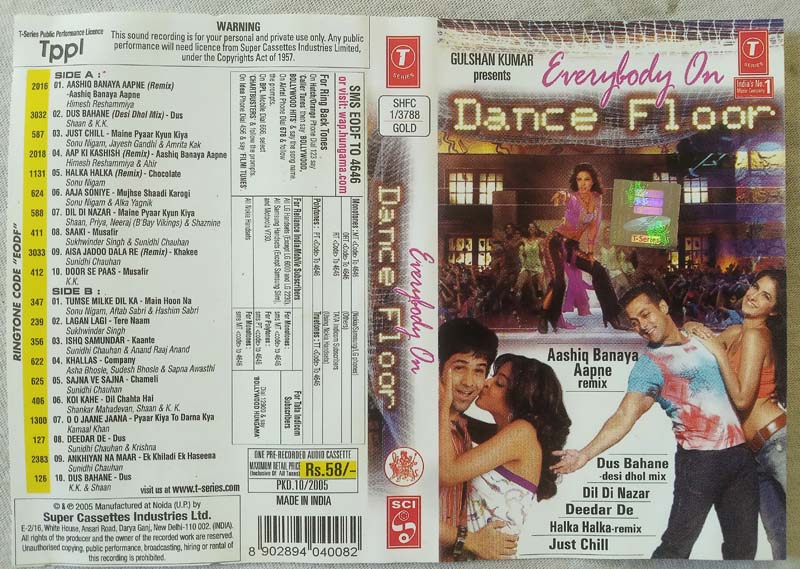 Everybody On Dance Floor Hindi Audio Cassete