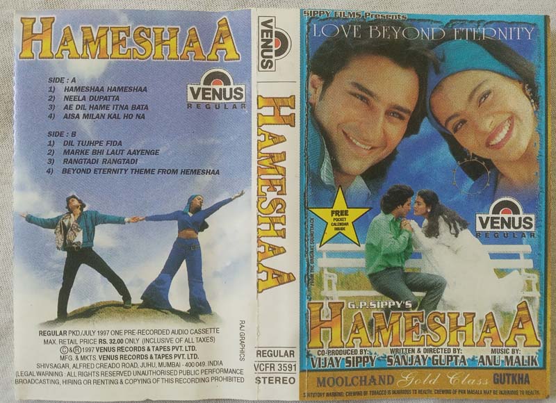 Hameshaa Hindi Audio Cassete By Anu Malik