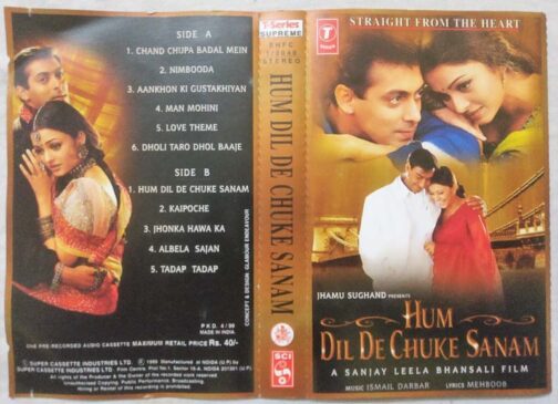 Hum Dil De Chuke Sanam Hindi Audio Cassettes