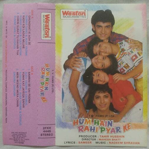 Hum Hain Rahi Pyar Ke Hindi Audio cassette By Nadeem Shravan